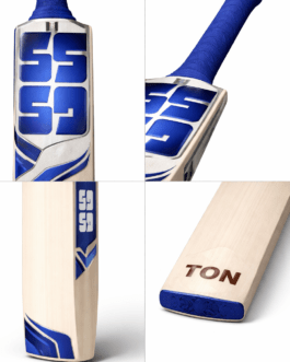 SS English Willow Cricket Bat Blue White Short Handle