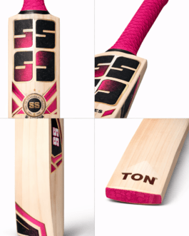 SS English Willow Cricket Bat Pink black Short Handle